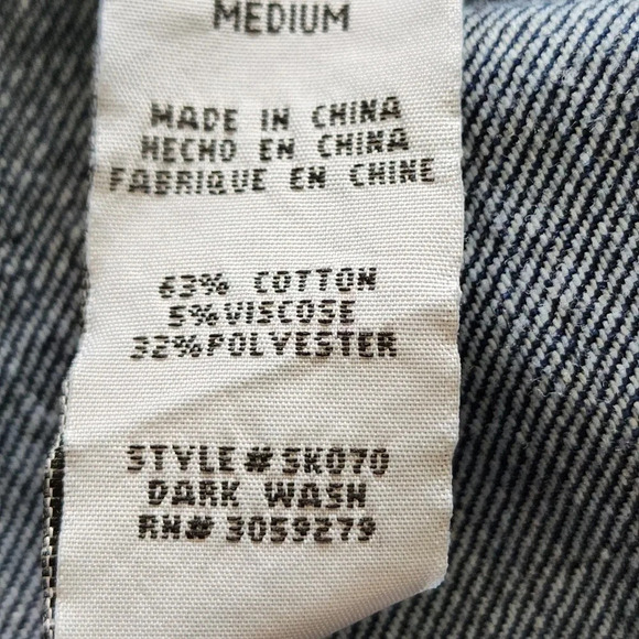 Altar'd State Womens Dark Wash Denim Jean Zip Mini Skirt Dark Blue Size Medium - Picture 10 of 10